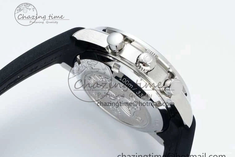 0516 Speedmaster Racing Master SS HKF Best Edition White Black Dial on Black Rubber Strap A Effortless 7813